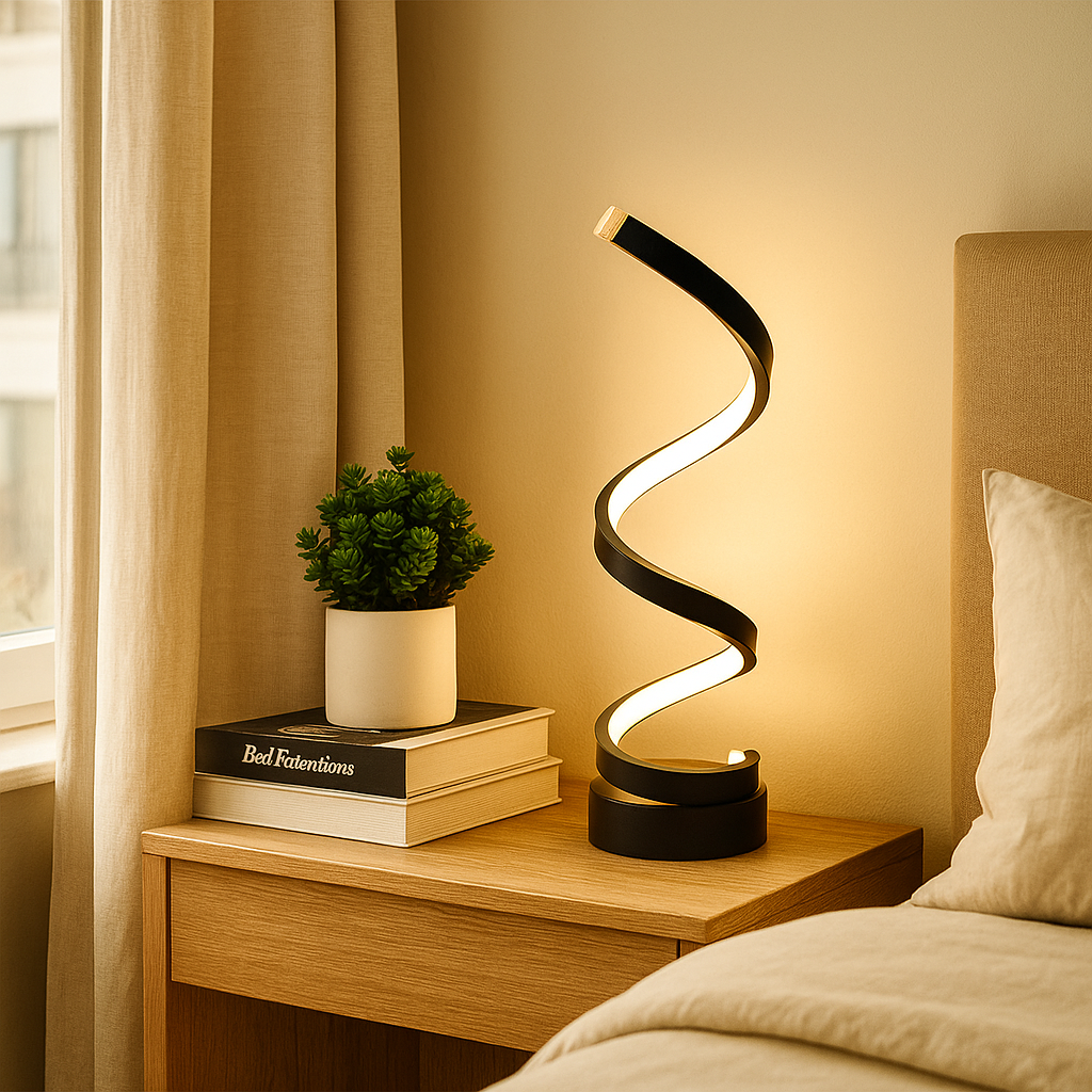 Spiralna Lampa Stołowa LED
