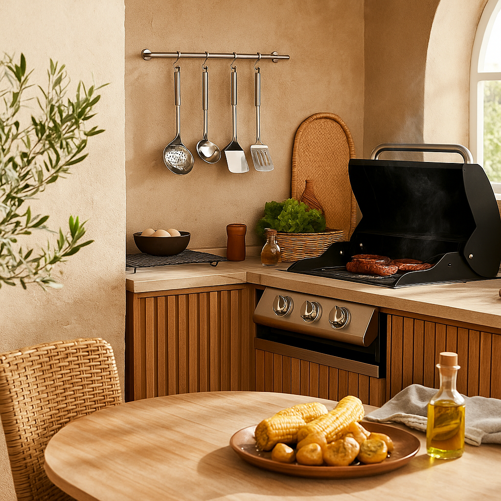 Zestaw stalowych przyborów kuchennych